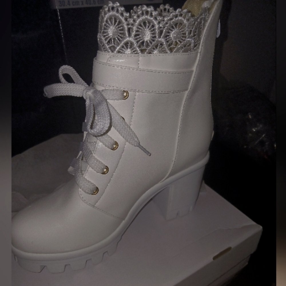 White Ankle Boots